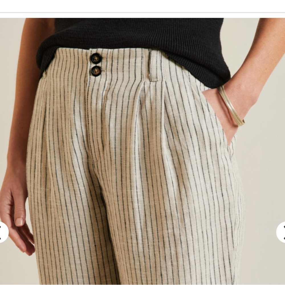 Garnet Hill Straight Leg Linen Trousers